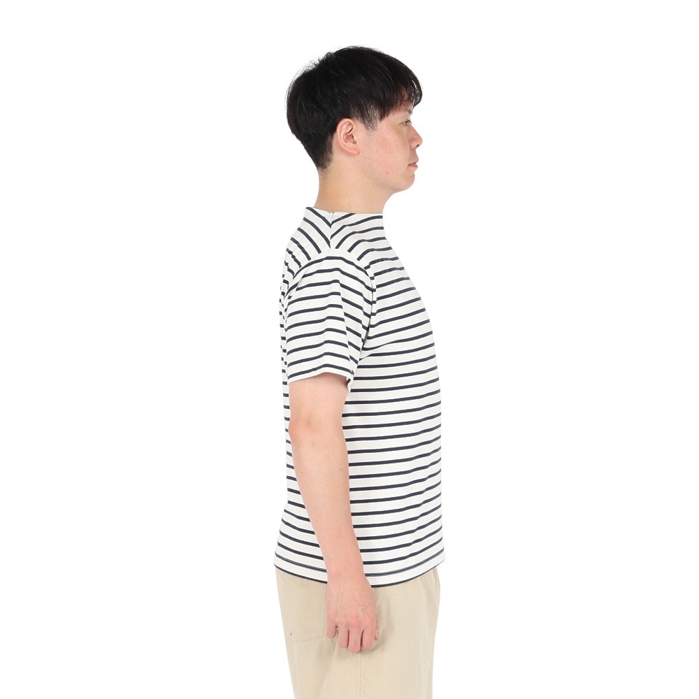 ヘリーハンセン（HELLY HANSEN）（メンズ）ショートスリーブ マリンボーダーTシャツ HH62511 OD ホワイト×ネイビー