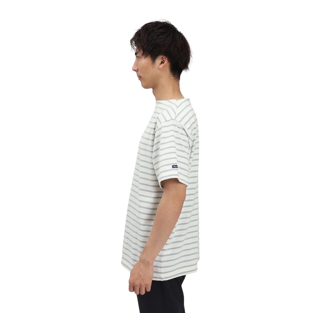 ヘリーハンセン（HELLY HANSEN）（メンズ）ショートスリーブ マリンボーダーTシャツ HH62511 TG ホワイト×グレー 速乾