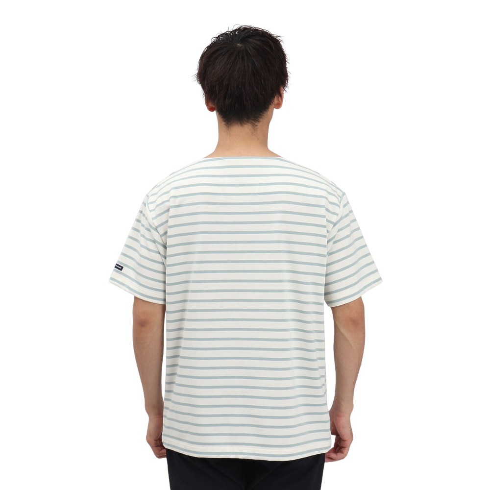 ヘリーハンセン（HELLY HANSEN）（メンズ）ショートスリーブ マリンボーダーTシャツ HH62511 TG ホワイト×グレー 速乾