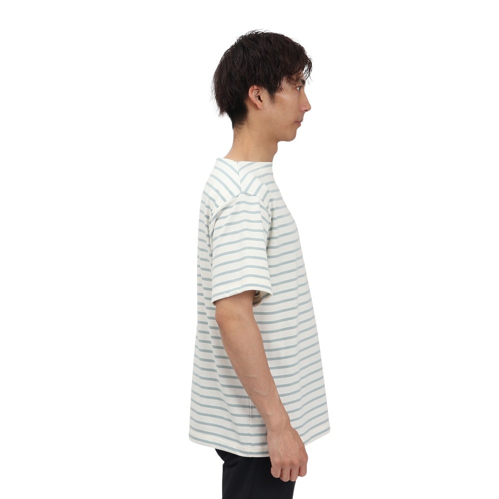 ヘリーハンセン（HELLY HANSEN）（メンズ）ショートスリーブ マリンボーダーTシャツ HH62511 TG ホワイト×グレー 速乾