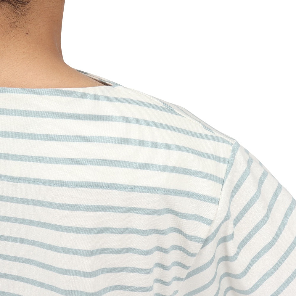 ヘリーハンセン（HELLY HANSEN）（メンズ）ショートスリーブ マリンボーダーTシャツ HH62511 TG ホワイト×グレー 速乾