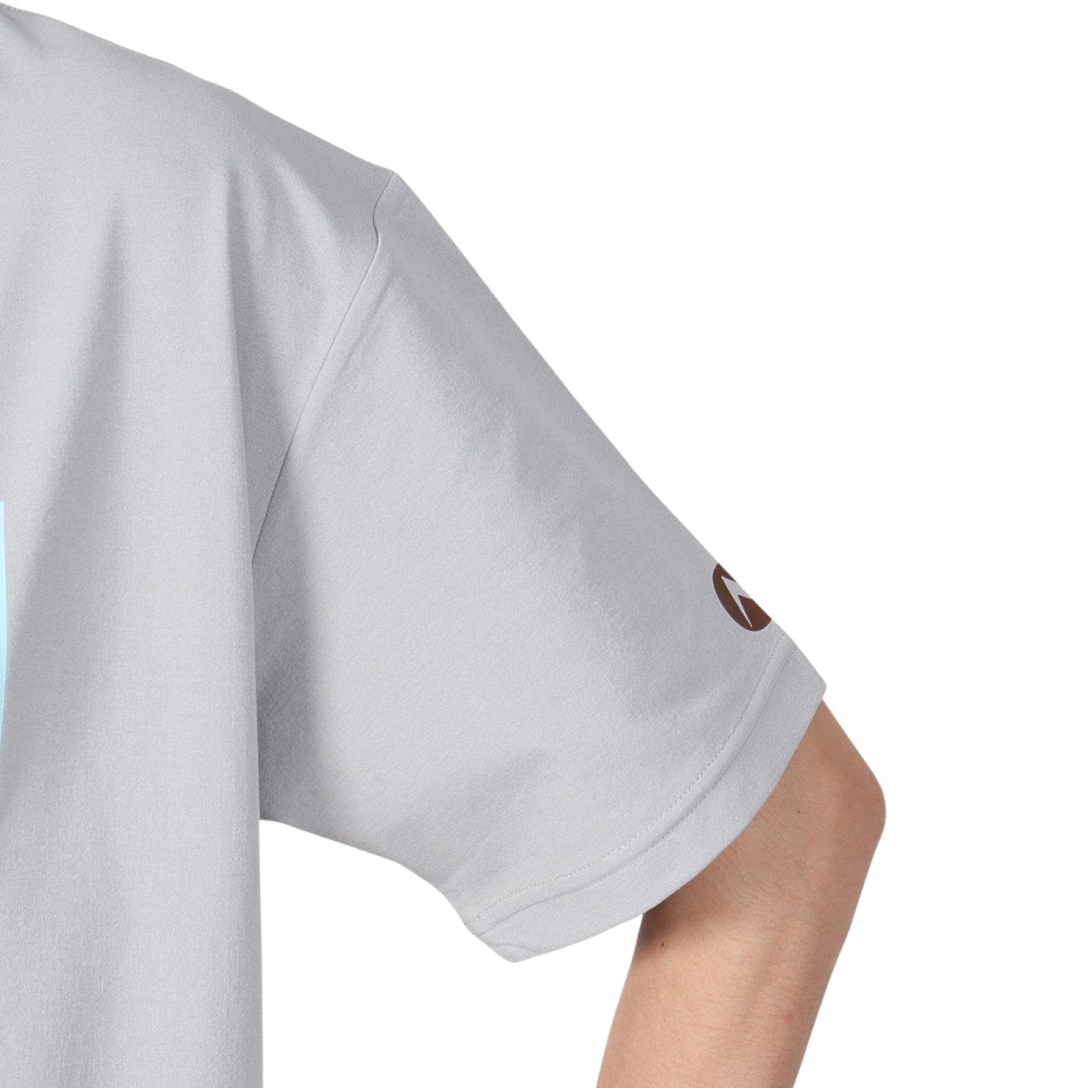 マーモット（Marmot）（メンズ）半袖Tシャツ クラック Tシャツ MTSS25MST063-C003 グレー 速乾