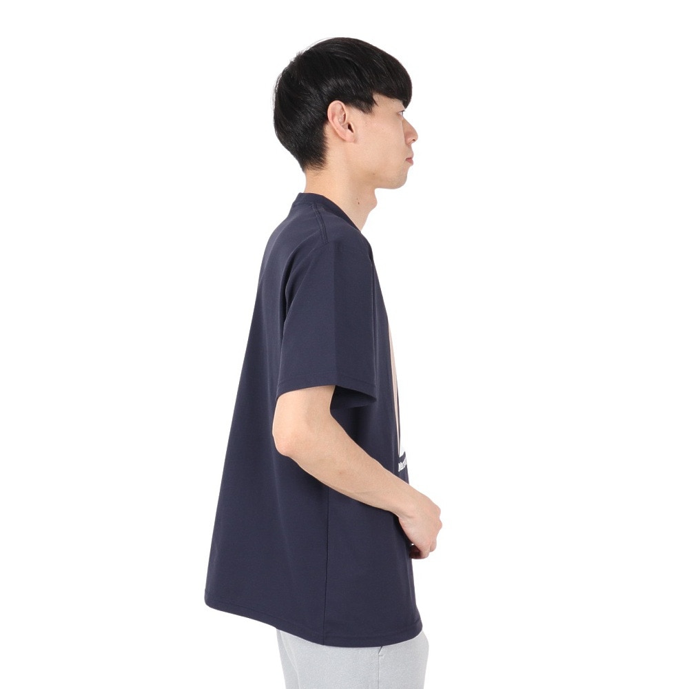 マーモット（Marmot）（メンズ）半袖Tシャツ クラック Tシャツ MTSS25MST063-C005 ネイビー 速乾