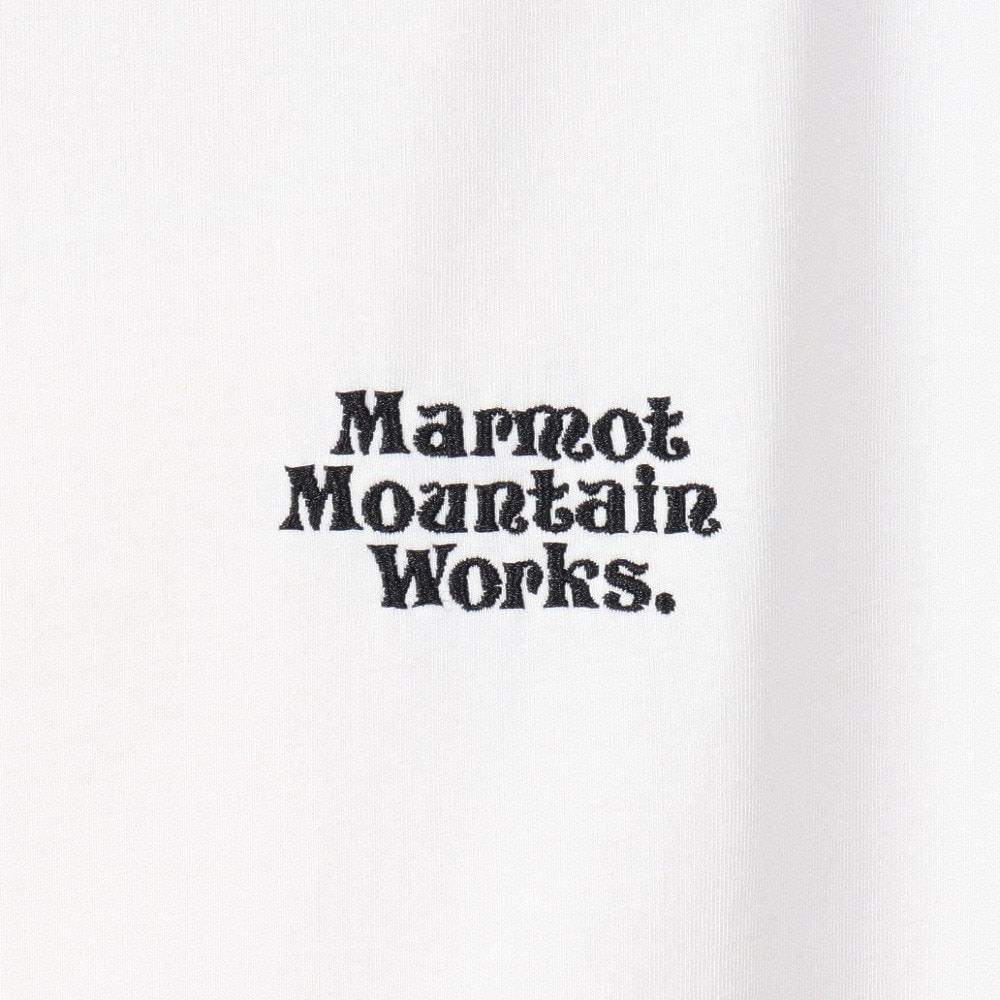 マーモット（Marmot）（メンズ）半袖Tシャツ MMW エンブロイダリーTシャツ MTSS25MST064-C002 ホワイト 速乾
