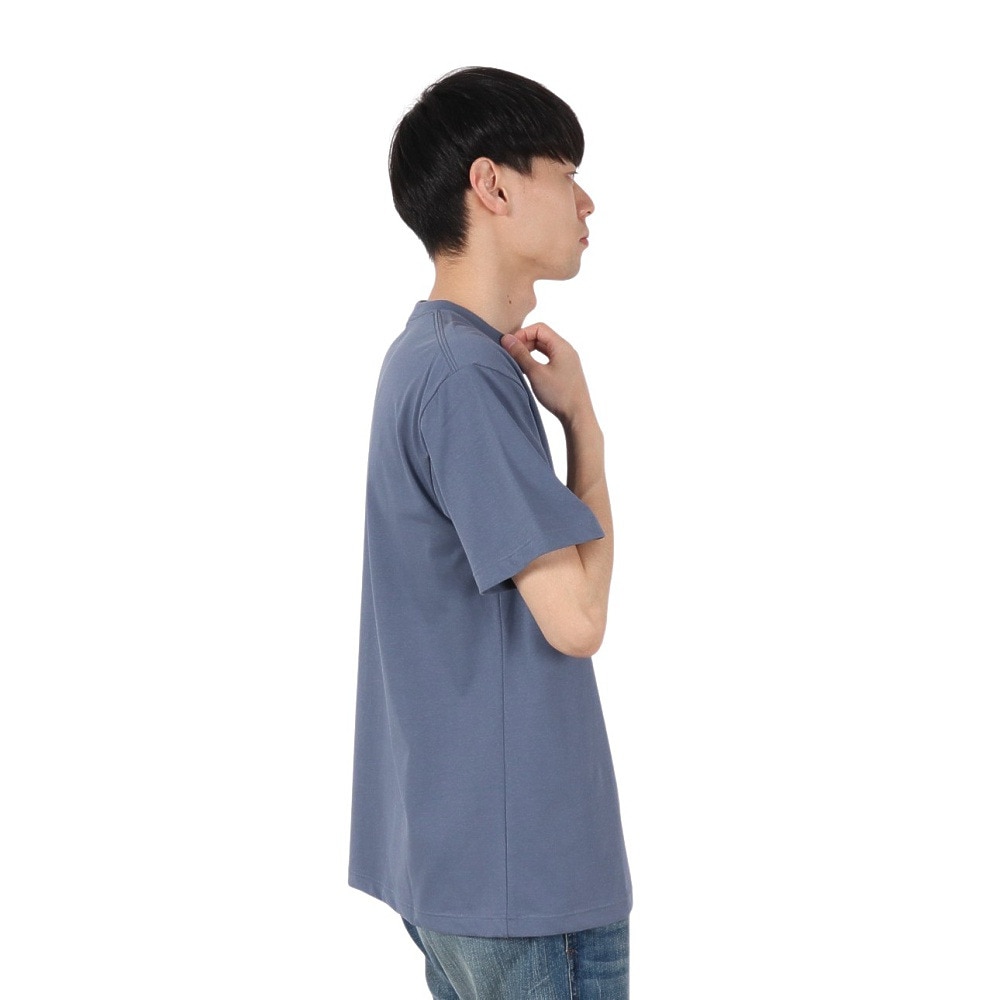 マーモット（Marmot）（メンズ）半袖Tシャツ MMW エンブロイダリーTシャツ MTSS25MST064-C079 インディゴブルー 速乾