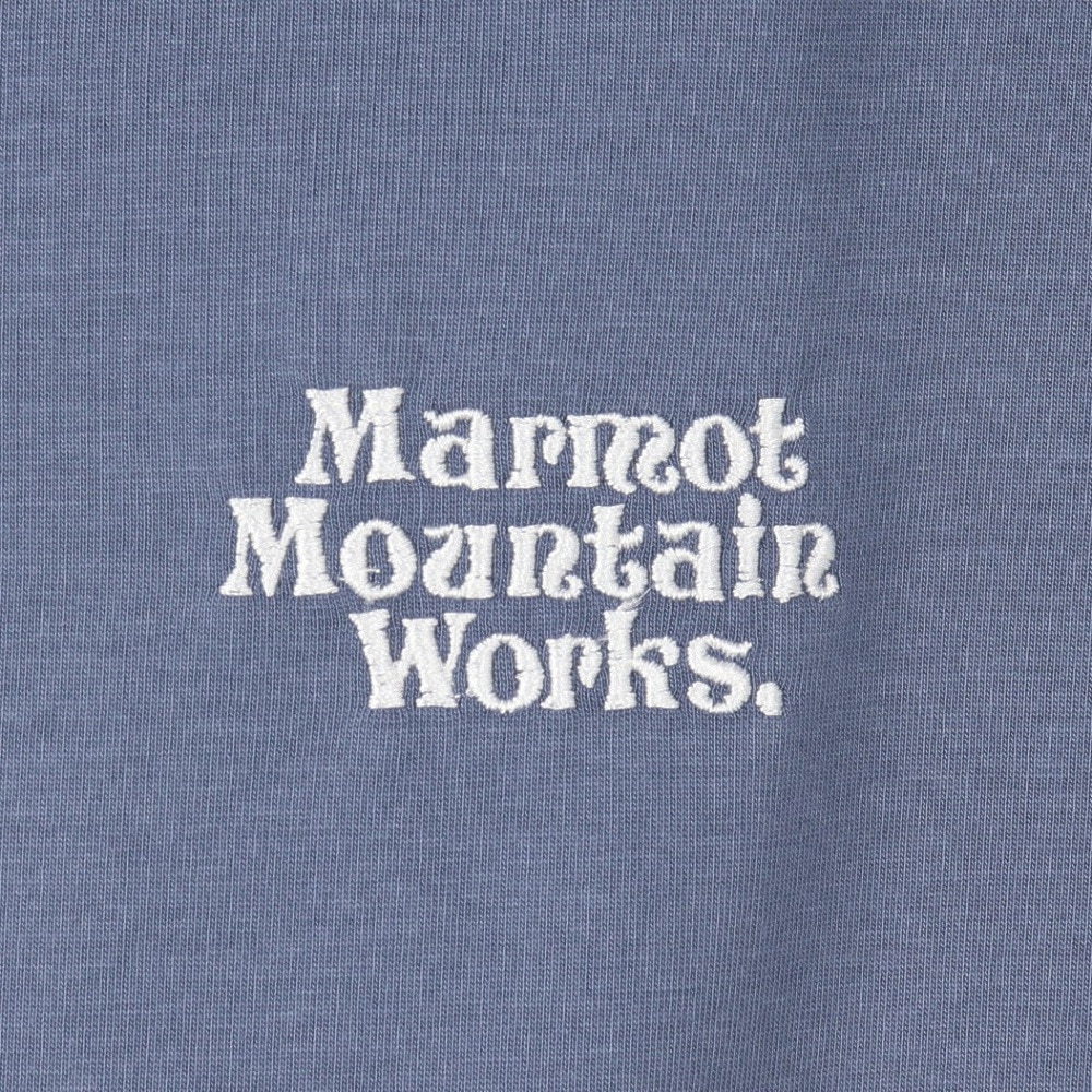 マーモット（Marmot）（メンズ）半袖Tシャツ MMW エンブロイダリーTシャツ MTSS25MST064-C079 インディゴブルー 速乾