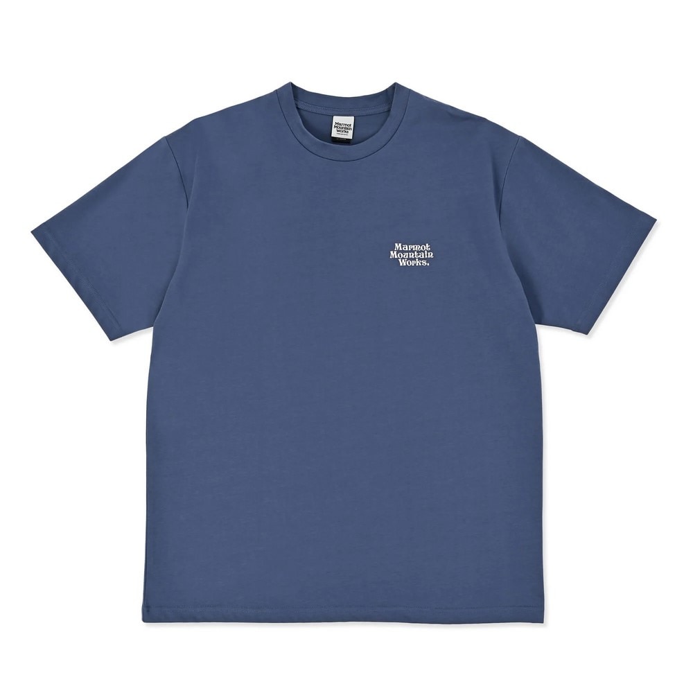 マーモット（Marmot）（メンズ）半袖Tシャツ MMW エンブロイダリーTシャツ MTSS25MST064-C079 インディゴブルー