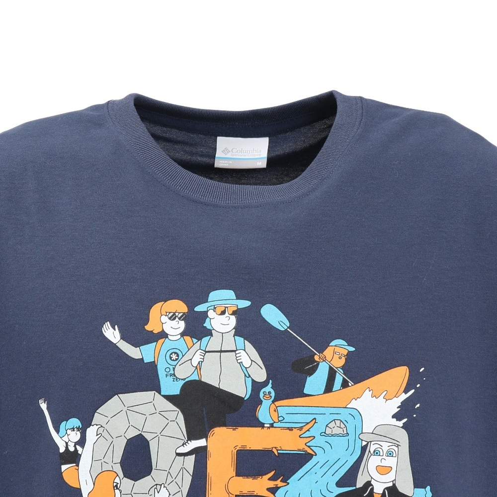 コロンビア（Columbia）（メンズ）半袖Tシャツ スウィンアベニュー オムニフリーズゼロ グラフィックシャツ PM0703 464 ネイビー