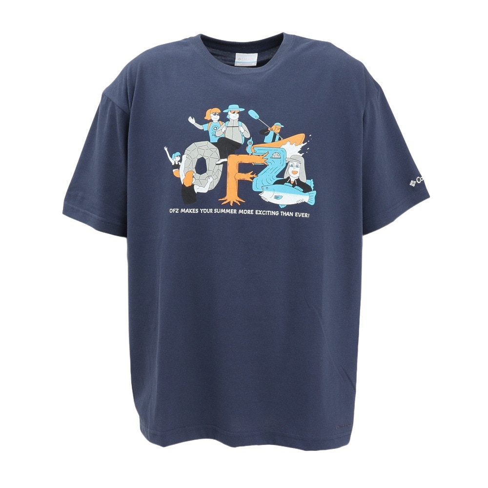 コロンビア（Columbia）（メンズ）半袖Tシャツ スウィンアベニュー オムニフリーズゼロ グラフィックシャツ PM0703 464 ネイビー
