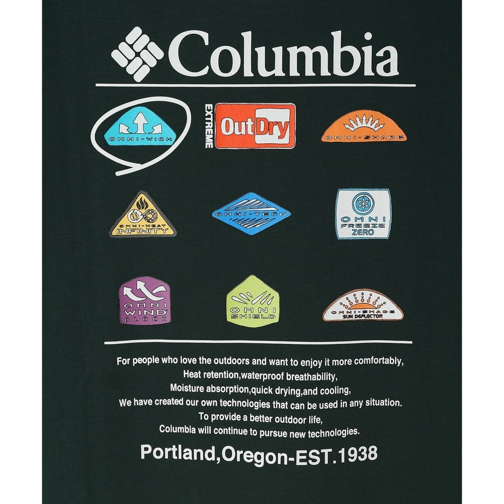 コロンビア（Columbia）（メンズ、レディース）スタックブルックグラフィック 半袖Tシャツ PM0785 370