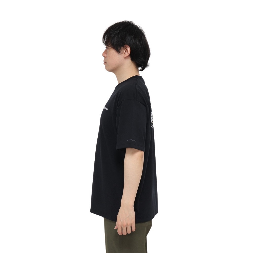 コロンビア（Columbia）（メンズ）半袖Tシャツ サンライズストレイトオムニフリーズゼログラフィック PM0950 010 ブラック