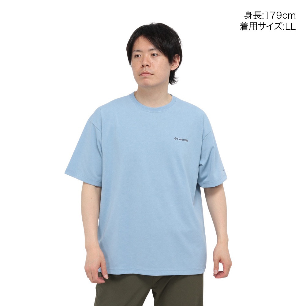 コロンビア（Columbia）（メンズ）半袖Tシャツ サンライズストレイトオムニフリーズゼログラフィック PM0950 431 ブルー