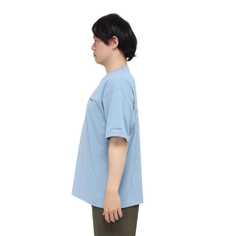 コロンビア（Columbia）（メンズ）半袖Tシャツ サンライズストレイトオムニフリーズゼログラフィック PM0950 431 ブルー