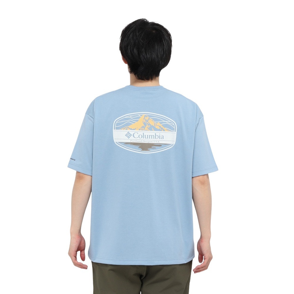 コロンビア（Columbia）（メンズ）半袖Tシャツ サンライズストレイトオムニフリーズゼログラフィック PM0950 431 ブルー