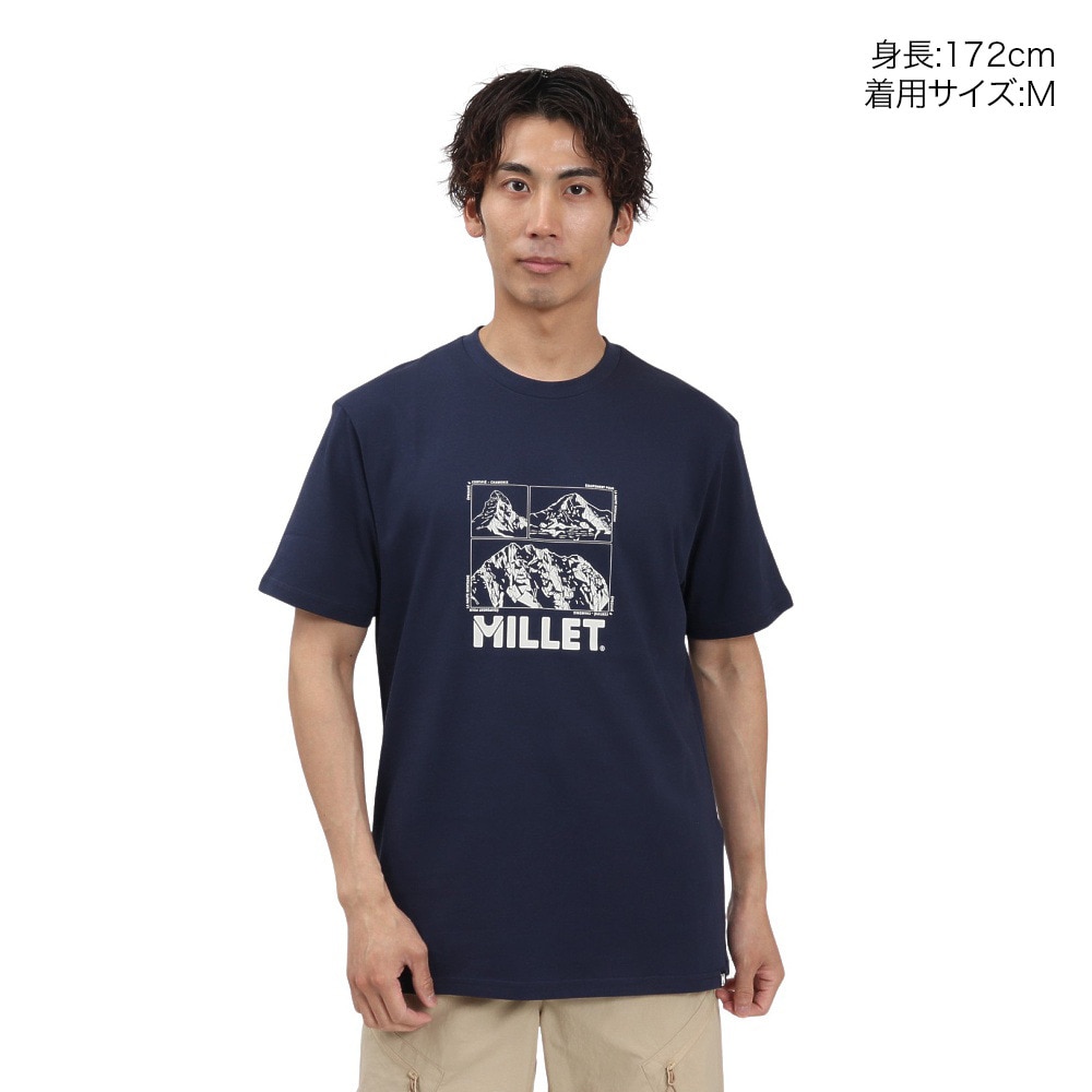 ミレー（Millet）（メンズ）半袖Tシャツ シャモニー ロゴ ショートスリーブ Tシャツ MIV10456-N7317