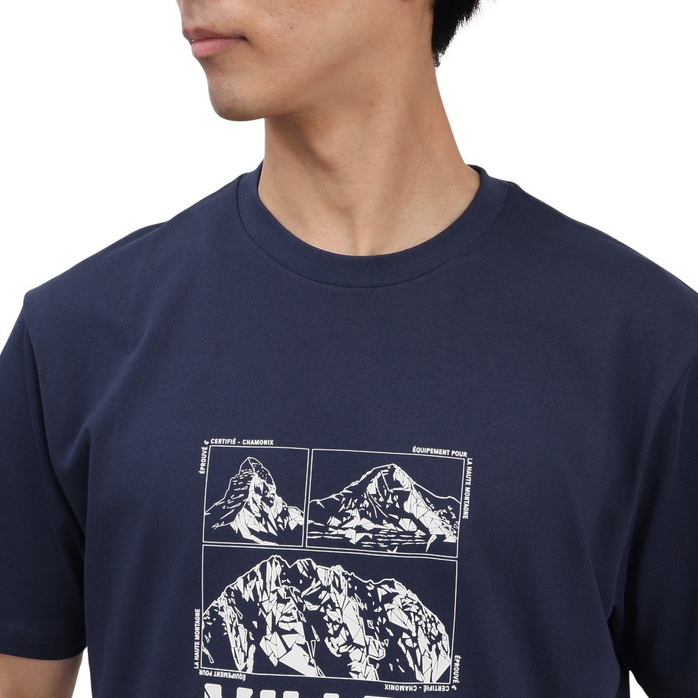 ミレー（Millet）（メンズ）半袖Tシャツ シャモニー ロゴ ショートスリーブ Tシャツ MIV10456-N7317