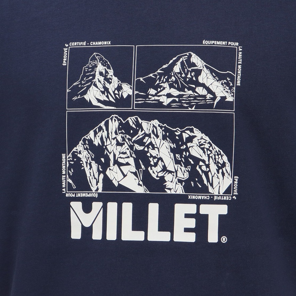 ミレー（Millet）（メンズ）半袖Tシャツ シャモニー ロゴ ショートスリーブ Tシャツ MIV10456-N7317