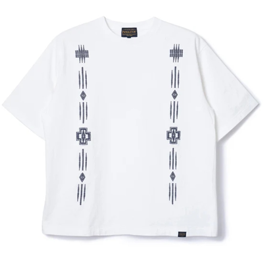 ペンドルトン（PENDLETON）（メンズ）半袖Tシャツ ショートスリーブ エンブロイダリー 19802727 OffWhite