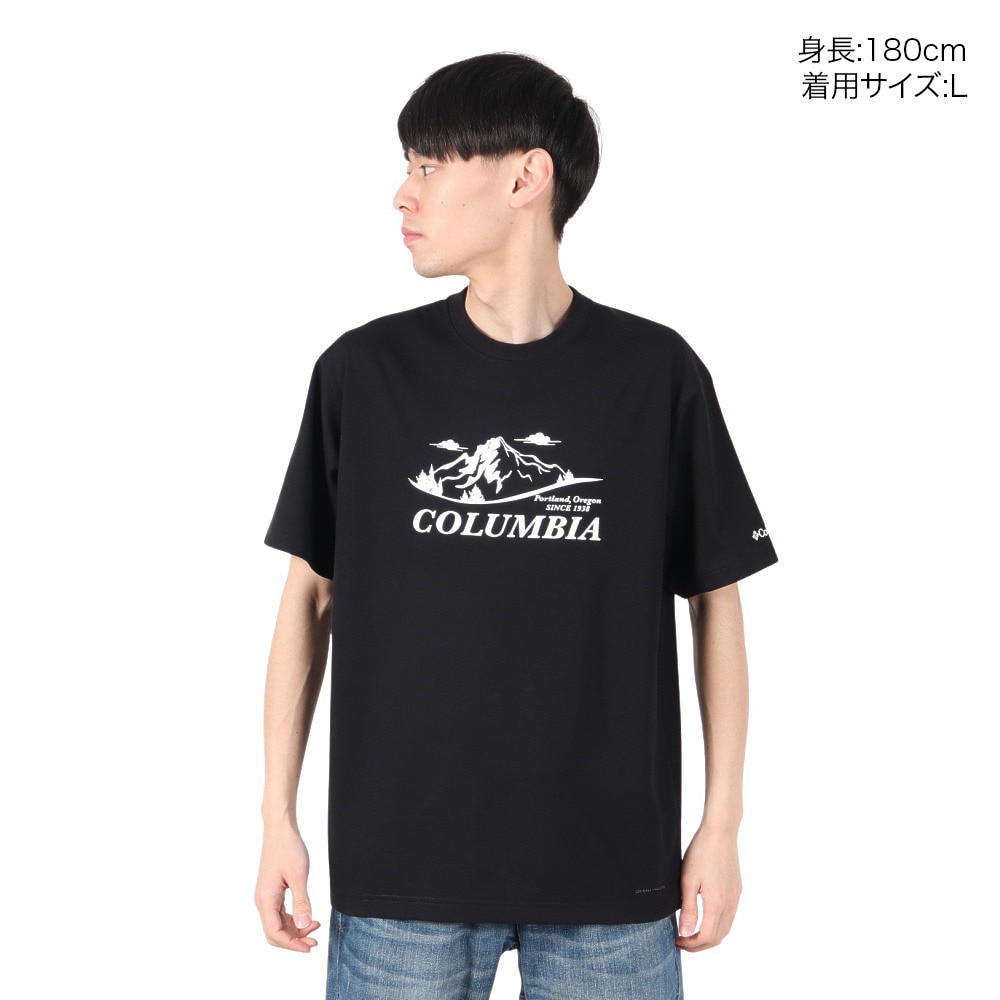 コロンビア（Columbia）（メンズ）半袖Tシャツ ヤハラフォレストグラフィック PM0509 010 ブラック