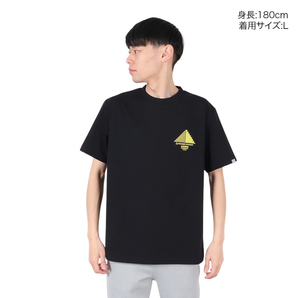 ロジャーエーガー（ROGEREGGER）（メンズ）半袖Tシャツ ユングフラウ RE25SUK5610002 BLK ブラック