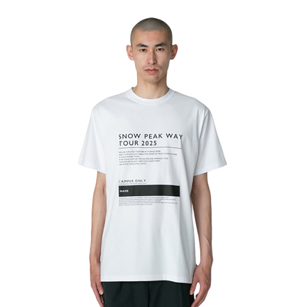 スノーピーク（snow peak）（メンズ、レディース）半袖Tシャツ SPW Tour 2025 T-Shirt TS-25SU102 001