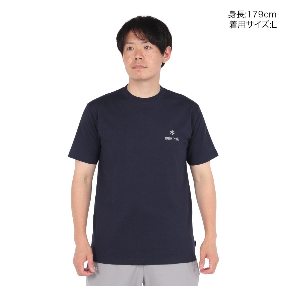 スノーピーク（snow peak）（メンズ）半袖Tシャツ CYL NAVY SP-TS-25SU002 074