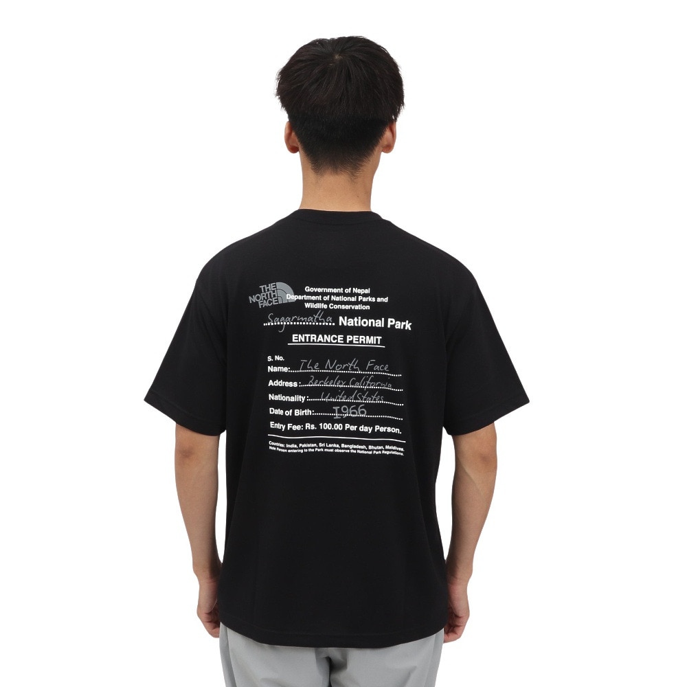 ザ・ノース・フェイス（THE NORTH FACE）（メンズ、レディース）半袖 エントランスパーミッション Tシャツ NT82539 K
