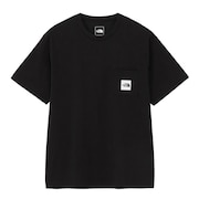 (メンズ、レディース)半袖 スクエアロゴポケット Tシャツ NT82541 K