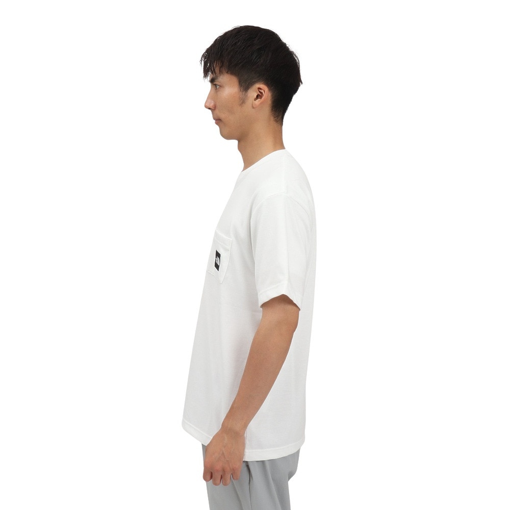 ザ・ノース・フェイス（THE NORTH FACE）（メンズ、レディース）半袖 スクエアロゴポケット Tシャツ NT82541 W