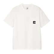 (メンズ、レディース)半袖 スクエアロゴポケット Tシャツ NT82541 W