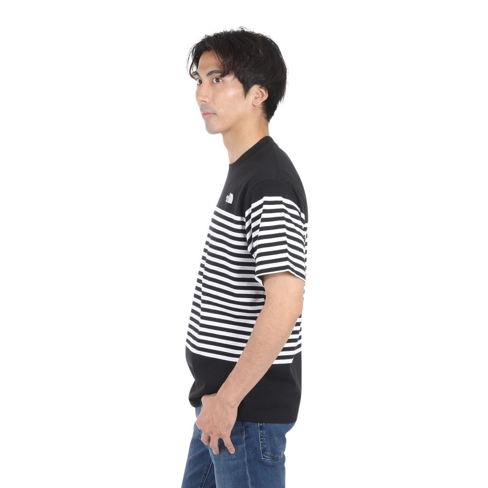 ザ・ノース・フェイス（THE NORTH FACE）（メンズ）半袖Tシャツ ショートスリーブ パネルボーダーTシャツ NT32406 K 速乾