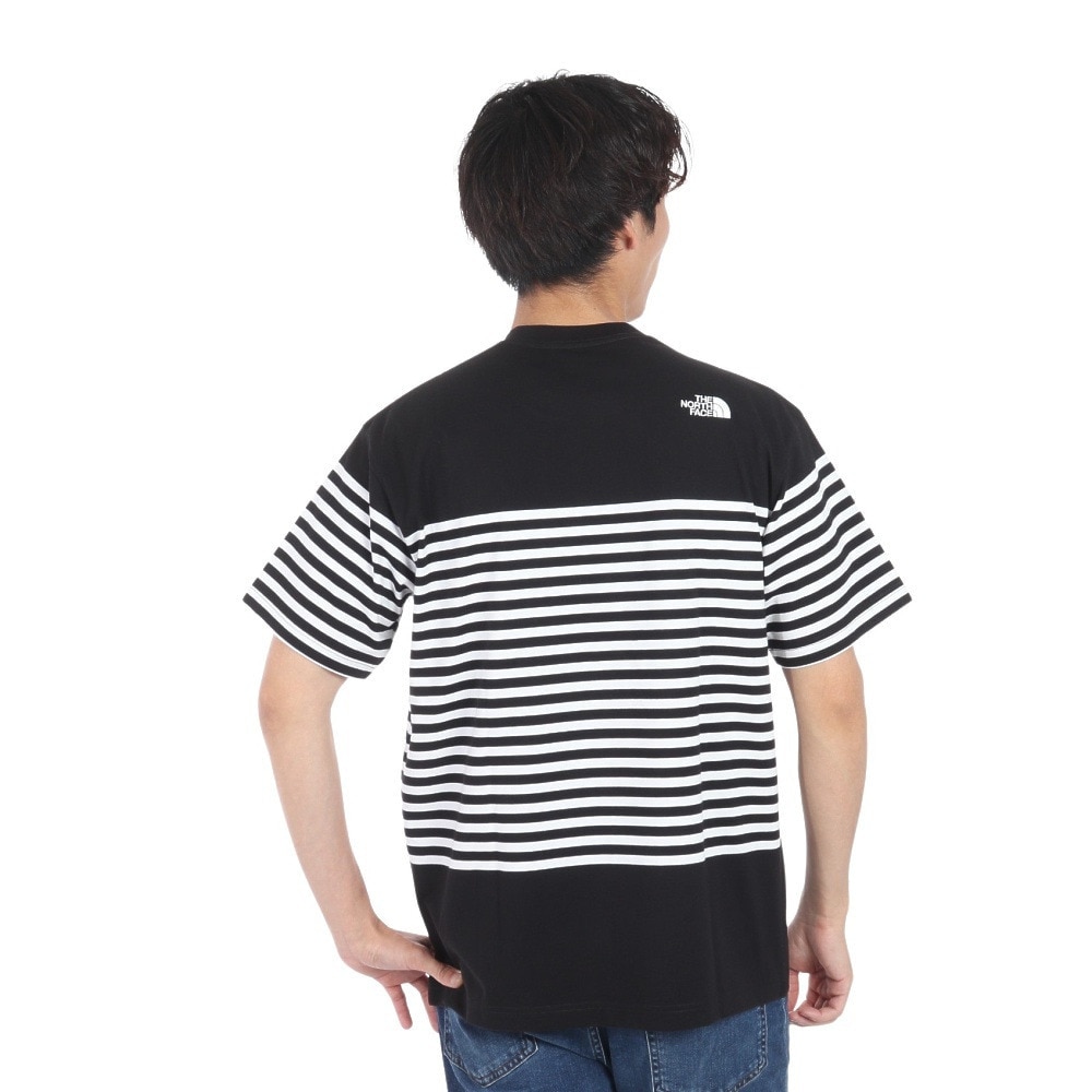 ザ・ノース・フェイス（THE NORTH FACE）（メンズ）半袖Tシャツ ショートスリーブ パネルボーダーTシャツ NT32406 K 速乾