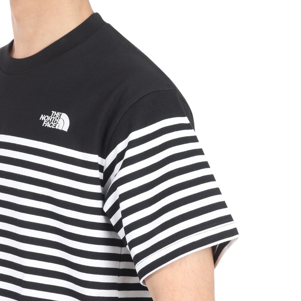ザ・ノース・フェイス（THE NORTH FACE）（メンズ）半袖Tシャツ ショートスリーブ パネルボーダーTシャツ NT32406 K 速乾