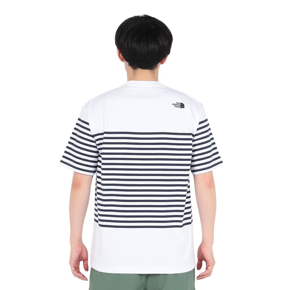 ザ・ノース・フェイス（THE NORTH FACE）（メンズ）半袖Tシャツ ショートスリーブパネルボーダーティー NT32406 W2 ホワイト 速乾