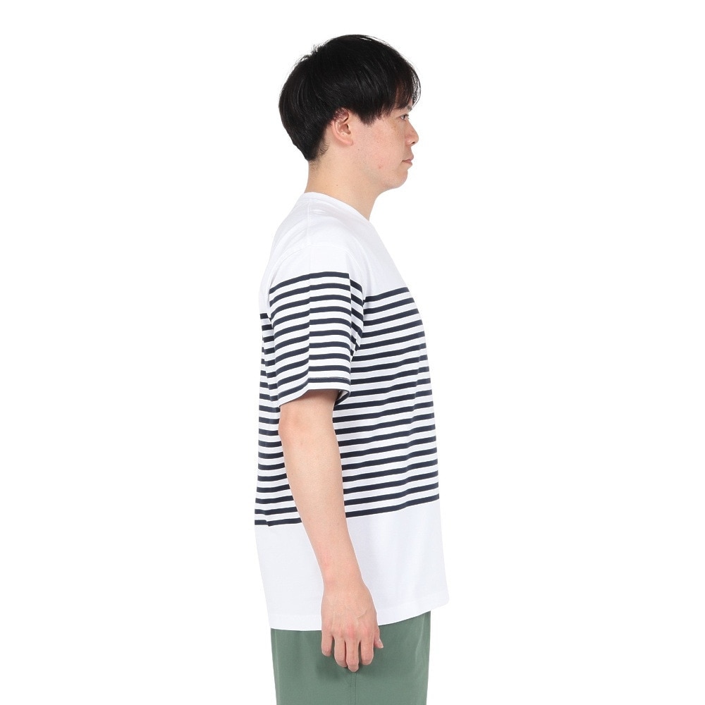 ザ・ノース・フェイス（THE NORTH FACE）（メンズ）半袖Tシャツ ショートスリーブパネルボーダーティー NT32406 W2 ホワイト 速乾