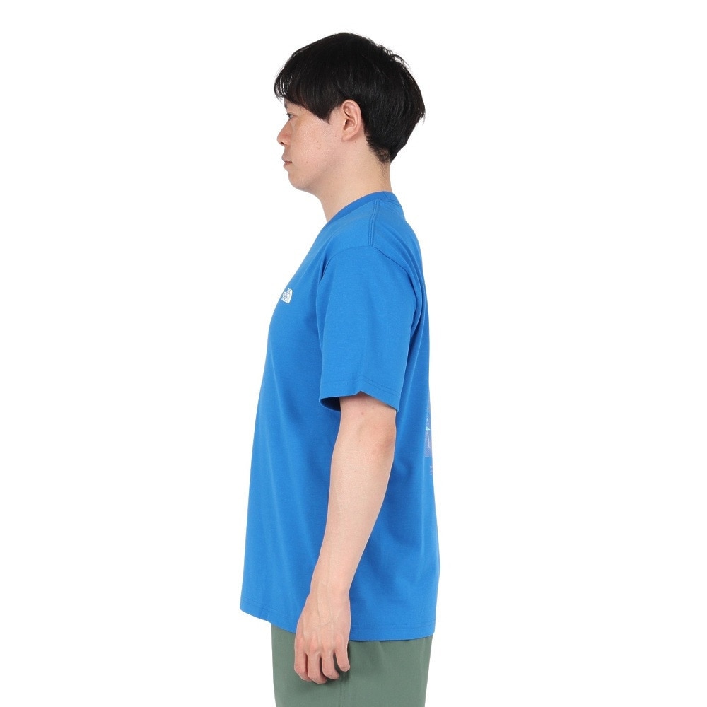 ザ・ノース・フェイス（THE NORTH FACE）（メンズ）半袖Tシャツ ショートスリーブフラッシュドライセブンサミットグラフィックティー NT32544 HB ブルー