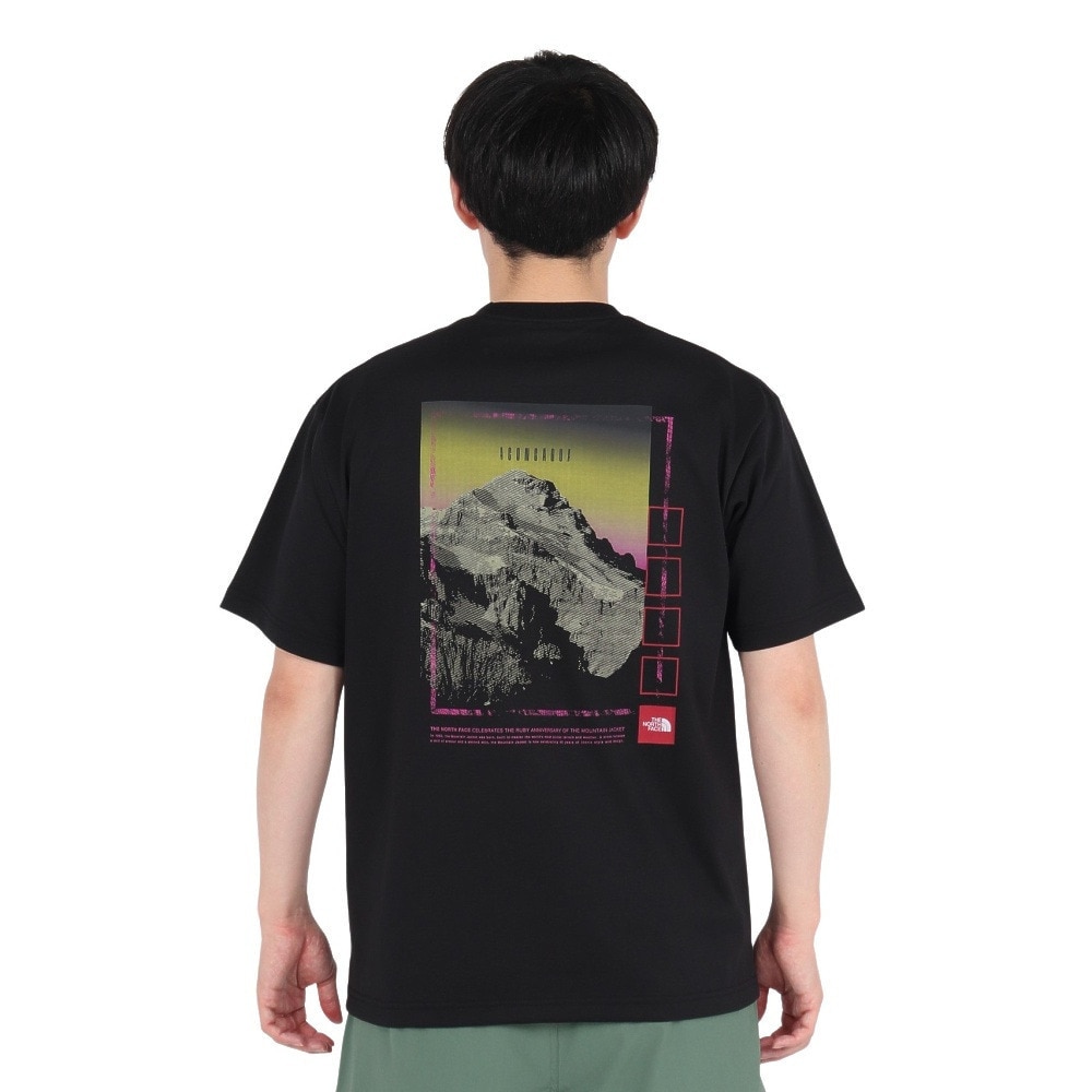 ザ・ノース・フェイス（THE NORTH FACE）（メンズ）半袖Tシャツ ショートスリーブフラッシュドライセブンサミットグラフィックティー NT32544 K ブラック