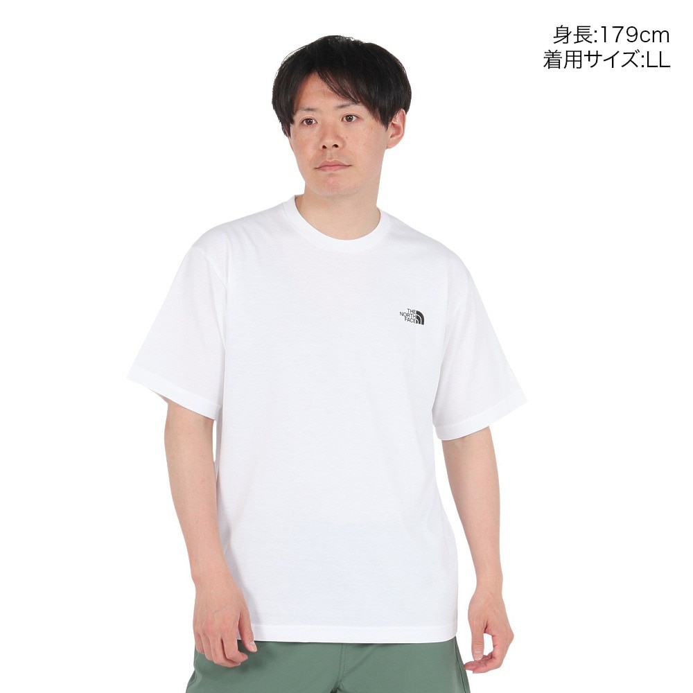 ザ・ノース・フェイス（THE NORTH FACE）（メンズ）半袖Tシャツ ショートスリーブフラッシュドライセブンサミットグラフィックティー NT32544 W ホワイト