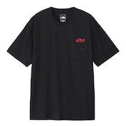 (メンズ、レディース)半袖 フラッシュ ドライフラワーロゴ Tシャツ NT82538 K
