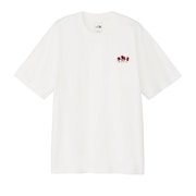 (メンズ、レディース)半袖 フラッシュ ドライフラワーロゴ Tシャツ NT82538 OW