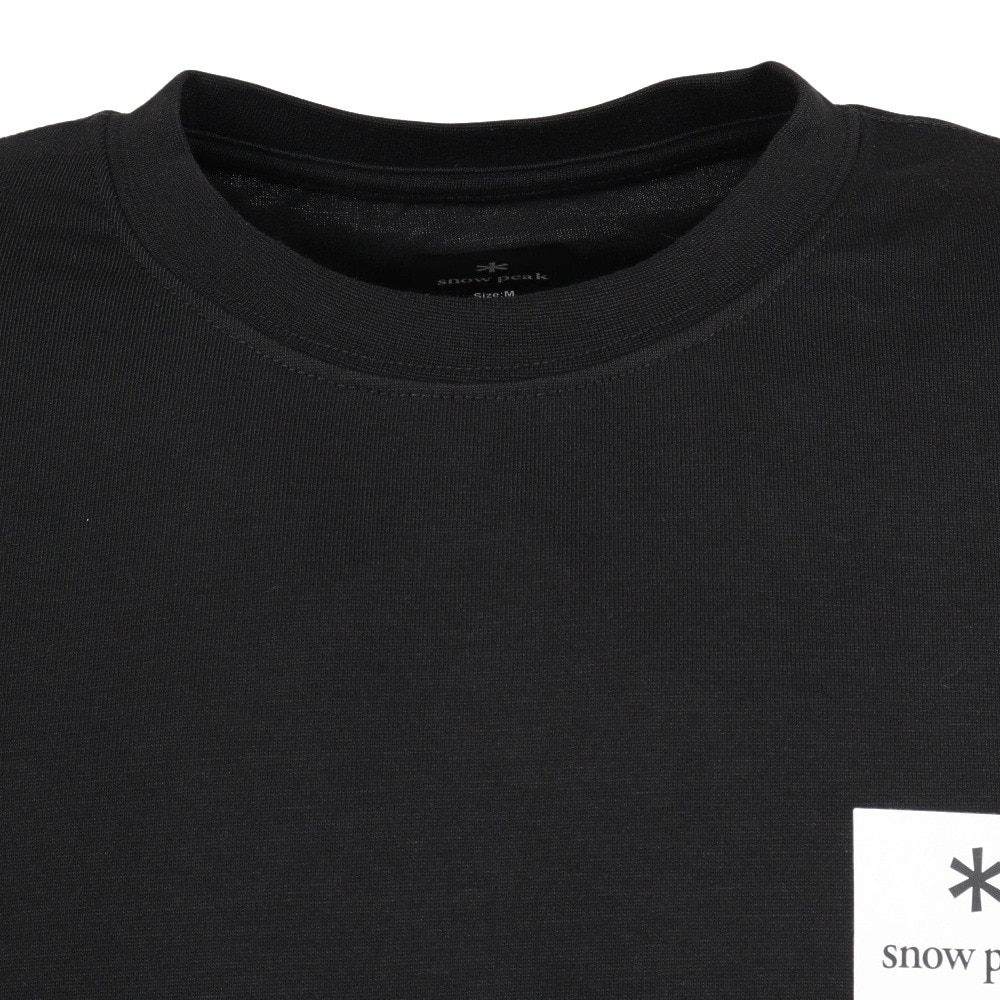スノーピーク（snow peak）（メンズ）スクエア ロゴ 半袖Tシャツ BK NSD-TS-25AU002 019