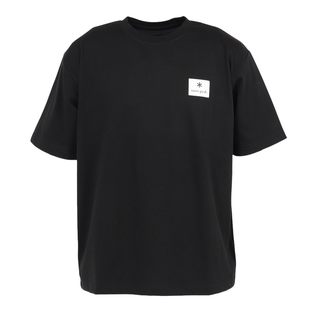 スノーピーク（snow peak）（メンズ）スクエア ロゴ 半袖Tシャツ BK NSD-TS-25AU002 019