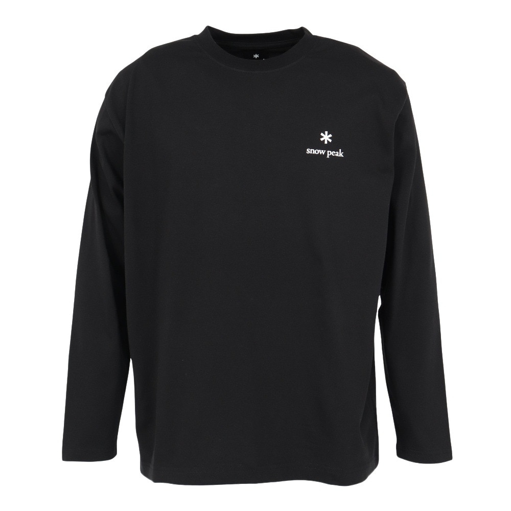 スノーピーク（snow peak）（メンズ）ロゴ 長袖Tシャツ BLACK NSD-TS-25AU005 019