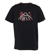 (メンズ)半袖Tシャツ QD フジヤマ プリント Tシャツ アジアンフィット 1017-06360-0001