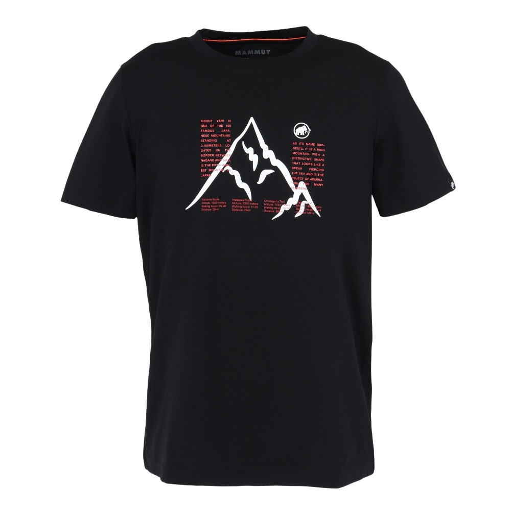 マムート（MAMMUT）（メンズ）半袖 QD ヤリガタケ プリント Tシャツ 1017-07280-0001