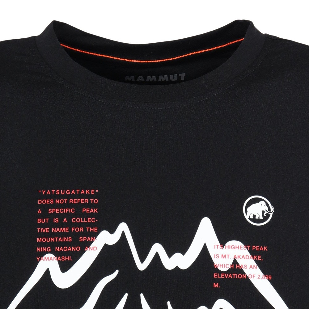 マムート（MAMMUT）（メンズ）半袖Tシャツ QD ヤツガタケ プリント Tシャツ アジアンフィット 1017-07290-0001