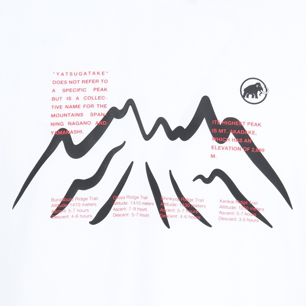 マムート（MAMMUT）（メンズ）半袖Tシャツ QD ヤツガタケ プリント Tシャツ アジアンフィット 1017-07290-0243