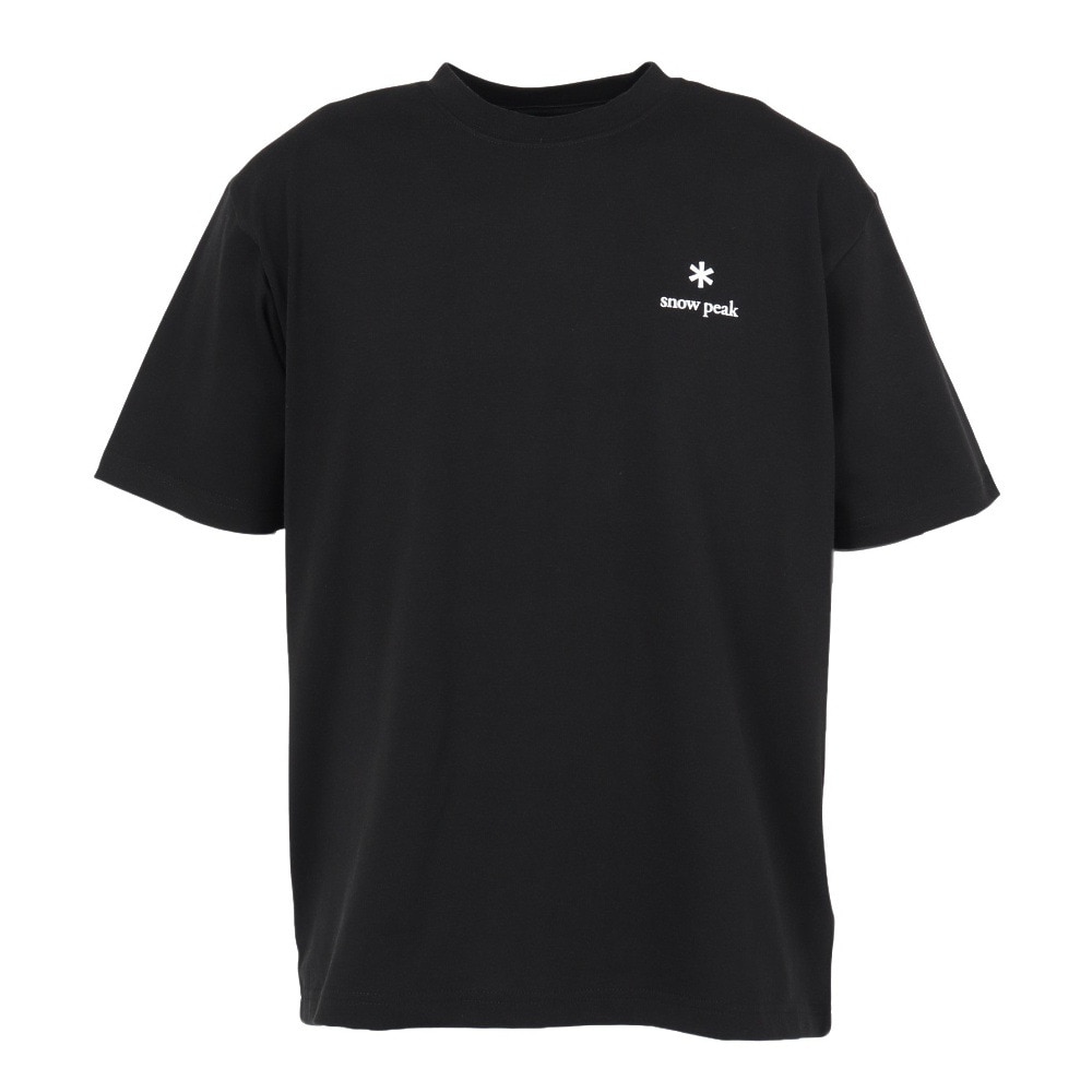 スノーピーク（snow peak）（メンズ）ロゴ 半袖Tシャツ BLACK NSD-TS-25AU003 019