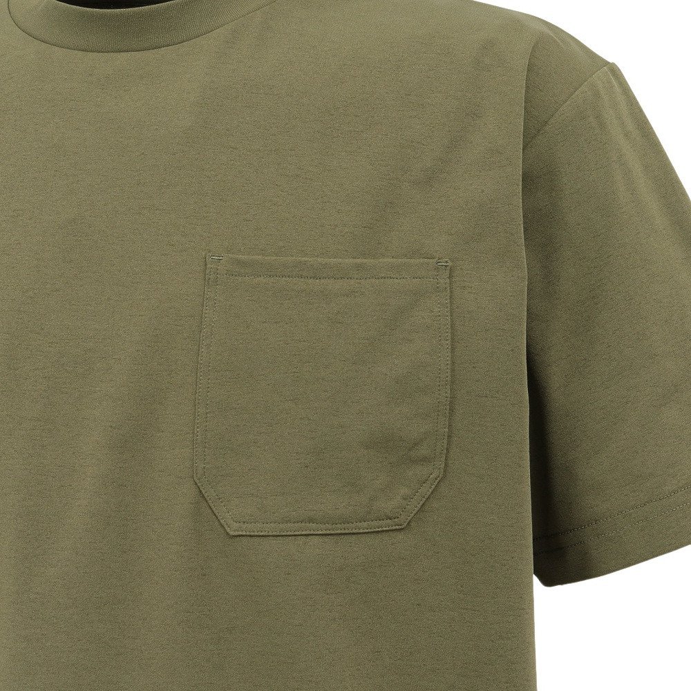 ロジャーエーガー（ROGEREGGER）（メンズ）半袖Tシャツ ドライストレッチ ポケットTシャツ RE26SCD5610021 KHK