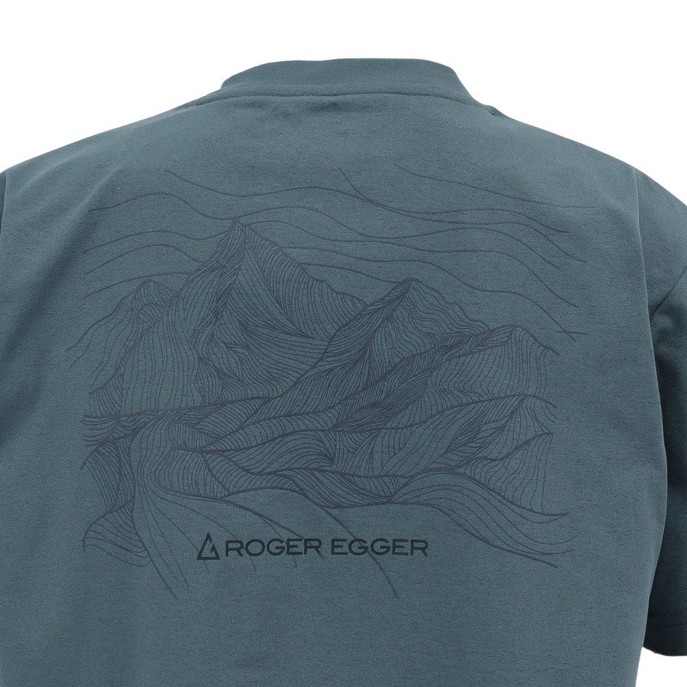 ロジャーエーガー（ROGEREGGER）（メンズ）半袖 Tシャツ ドライストレッチ マウンテンレンジ RE26SCD5610024 DBLU